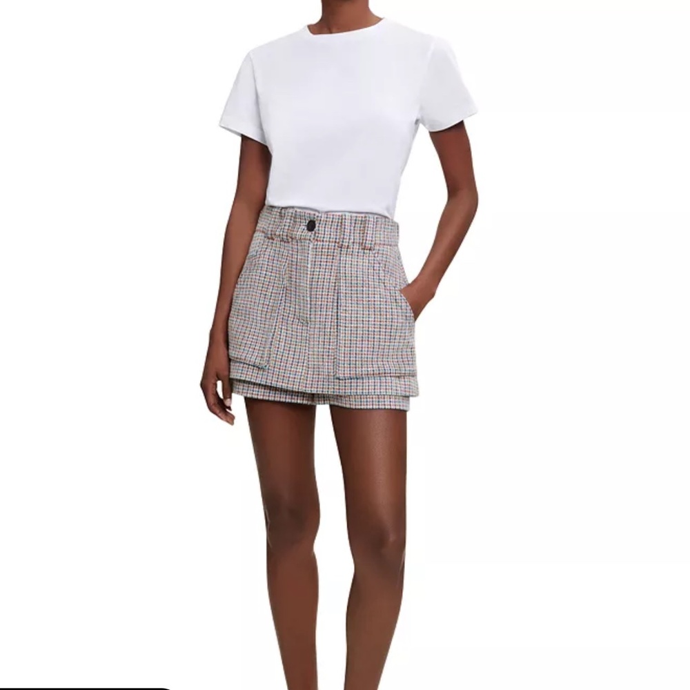 Maje Iva Houndstooth Shorts